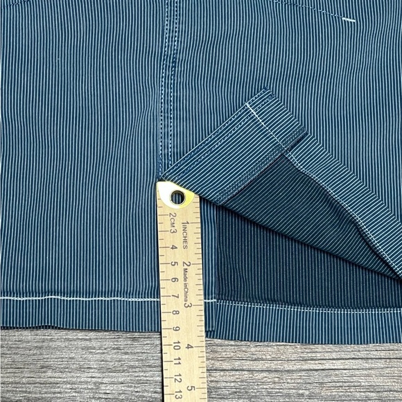 Horny Toad Skirt Skort Women's Size 4 Blue Pinstriped 28" Waist Shorts Athletic - Picture 8 of 16